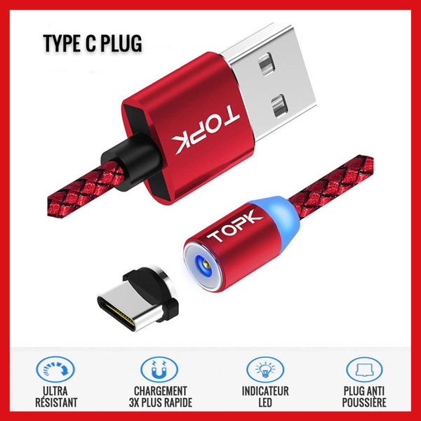 Chargeur Smartphone Magnétique 3x Plus Rapide et Ultra Résistant